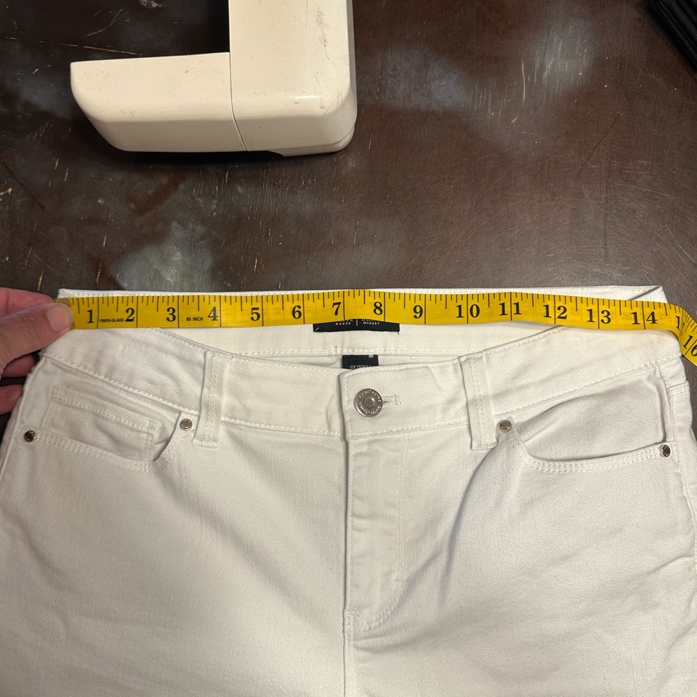 White House Black Market Women's White Wide Leg Jeans Size 29” - Picture 5 of 7